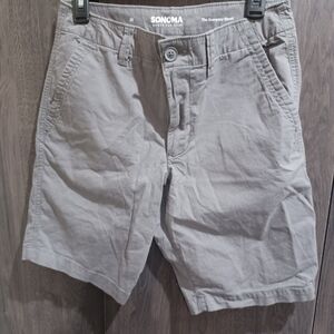 Sonoma Men's Flat Front Gray Shorts